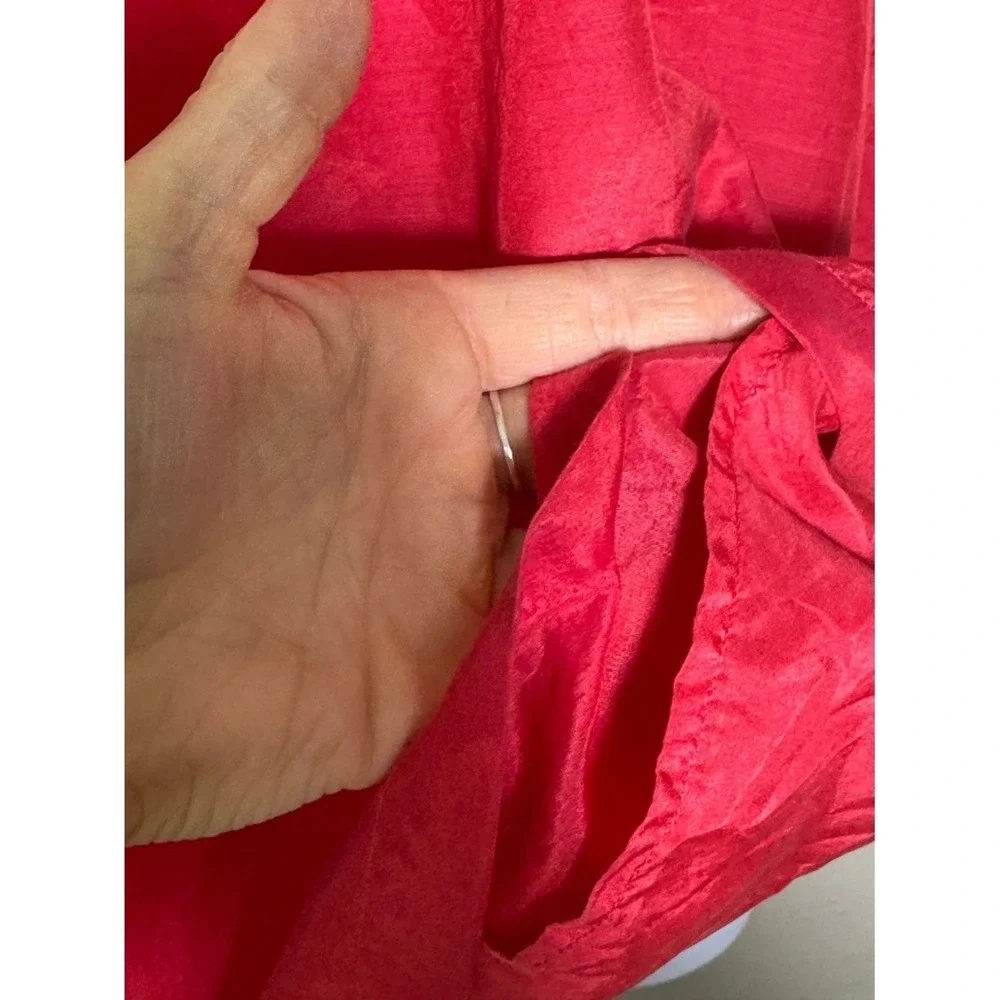 J.Crew Silk Blend Ruffle Neck Sleeveless‎ Blouse Pink Size L Coquette Balletcore